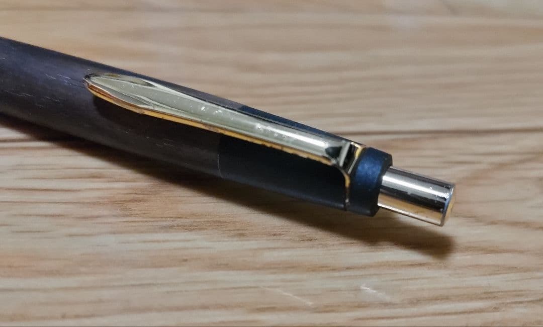 野原工芸　黒柿　旧型シャープペンシル　固定式口金、ウッドキューブ付き