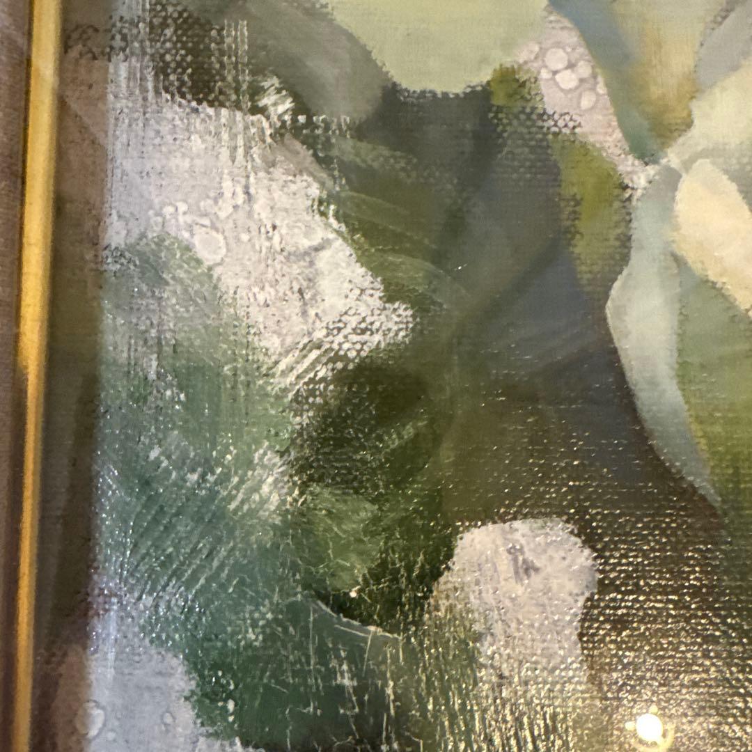 三越美術部取扱 川畑太「カラ―」2010年個展作品 額装 絵画 花 カラー