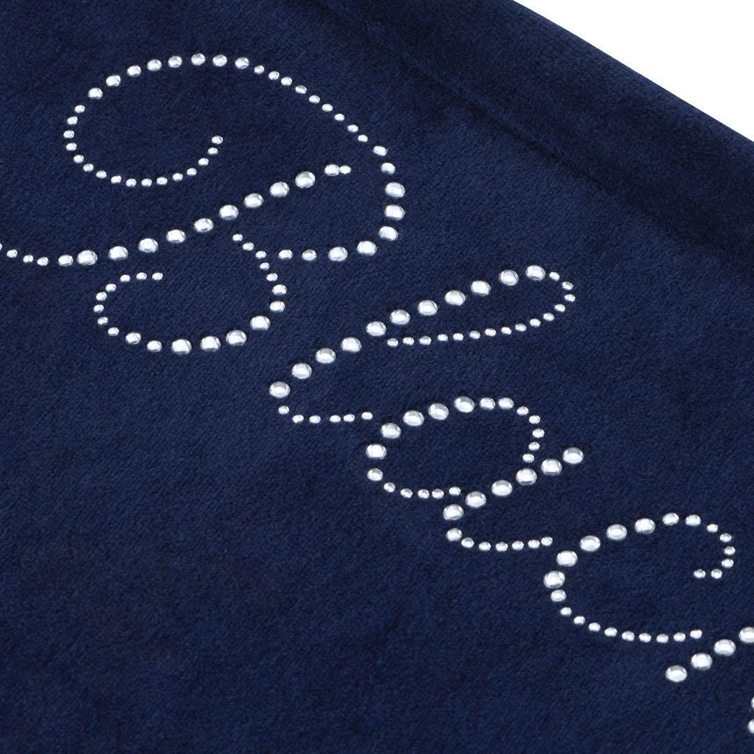 BLACKPINK ベロアロングパンツ（NAVY）L