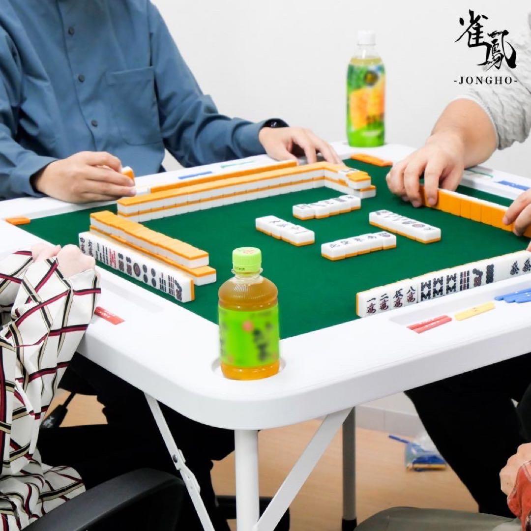 【新品】ブラック 折りたたみ麻雀卓 家庭用 座卓 麻雀テーブル 黒