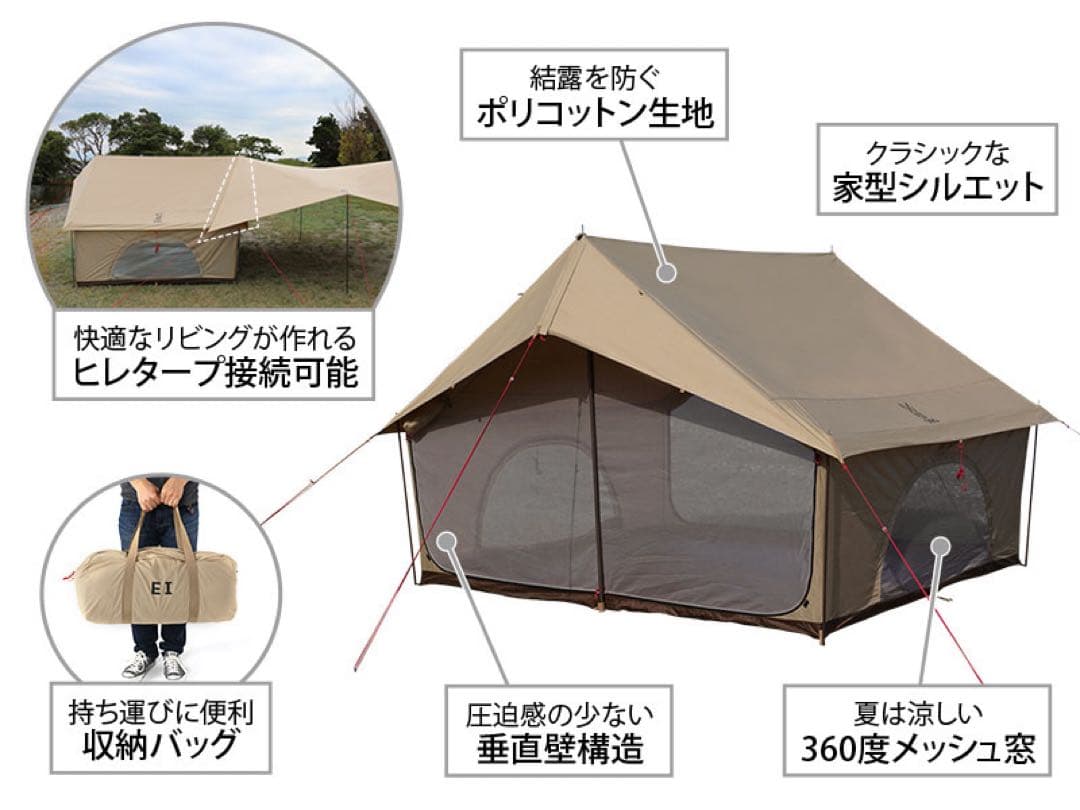 DOD エイテント タン グランドシート付属