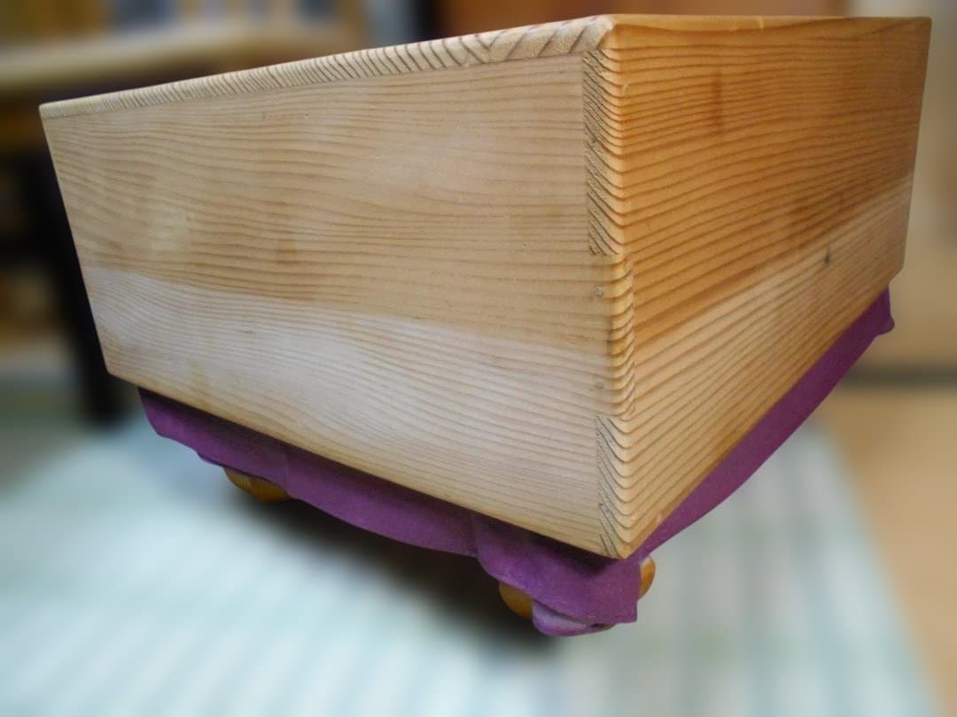 再度整備済：将棋盤脚付き5寸／本榧／板目／盤カバー／盤覆い布／ヒバ駒台／オマケ