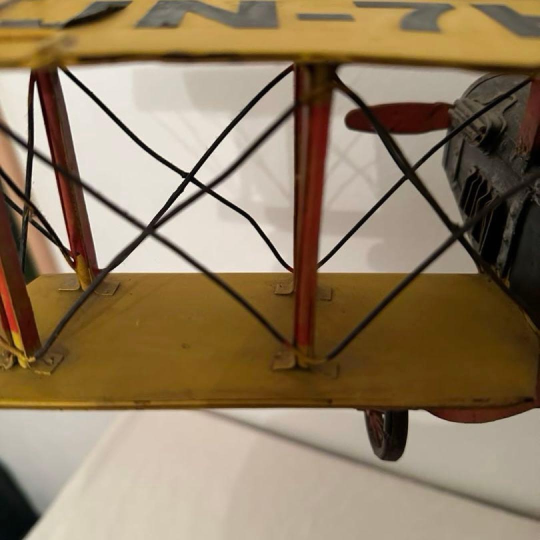 ブリキのおもちゃ 飛行機 複葉機 JN-7H