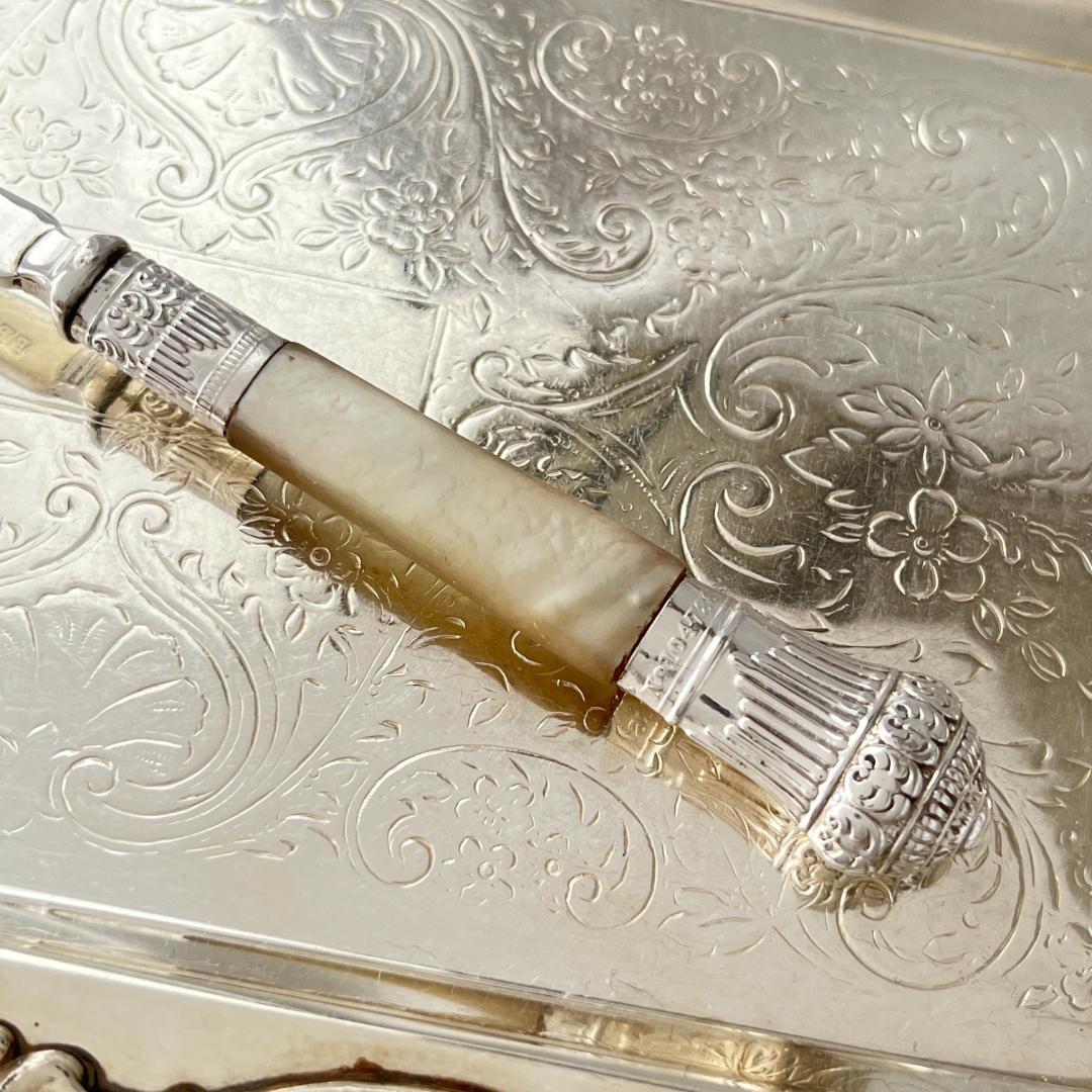 【英国】【白蝶貝】サーディンサーバー　マザーオブパール