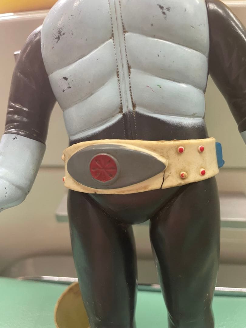 希少　仮面ライダー1号　ソフビ　面取れ　マフラー無し　当時物