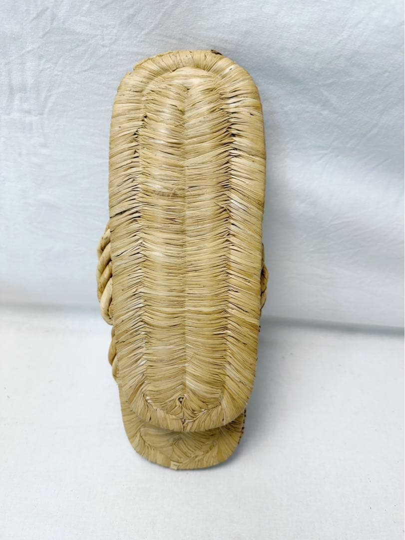 未使用 茶道具 露地道具 円座 5客揃 藁竹 露地草履 一足 水屋道具 紙箱