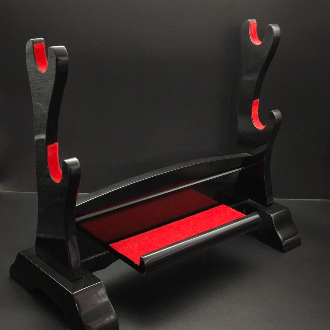 刀掛台　二本掛　組み立て式　横2本　掛け用 刀掛け　美術刀