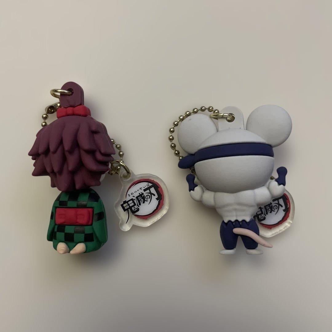 鬼滅の刃　USJ ユニバコレクタブルキーチェーン　炭子ムキムキネズミ半天狗銀子麗