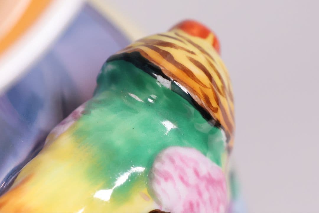 【CM312】オールドノリタケ 鳥 花瓶 ラスター彩 オウム インコ 花器