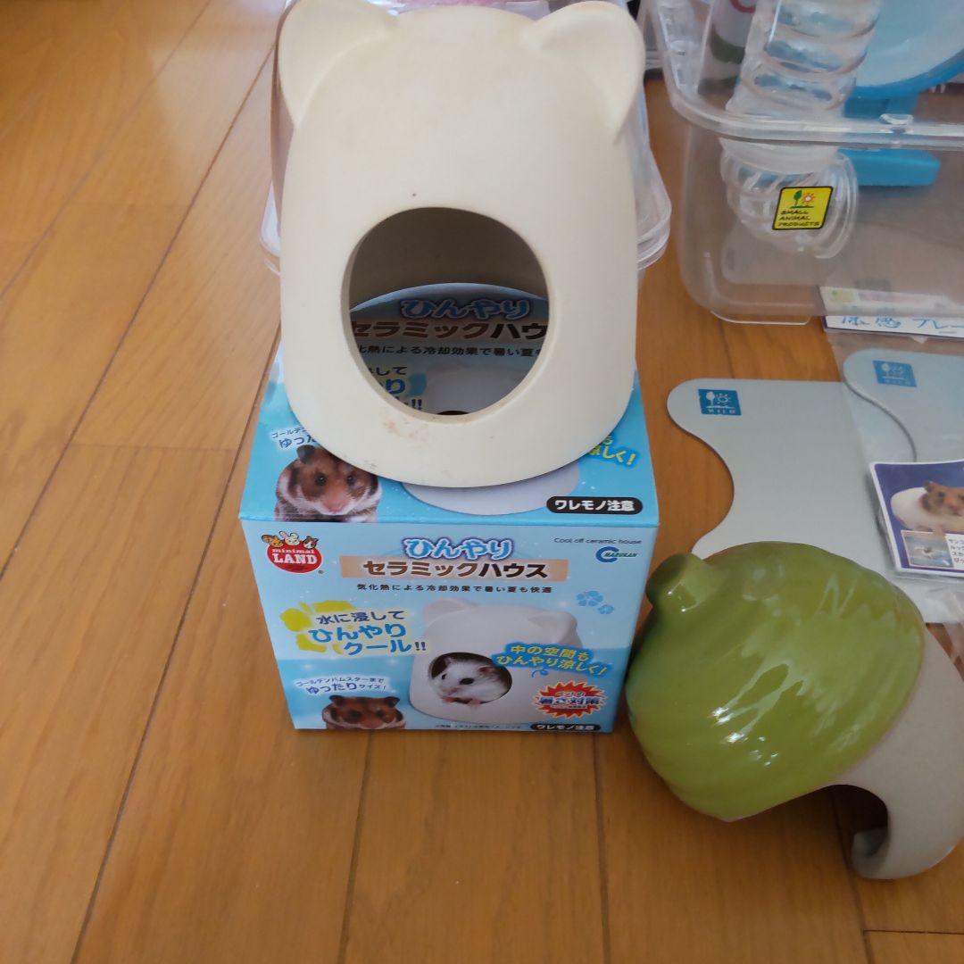 大量 2頭飼えます ハムスター飼育セット ケージ ホイール ヒーター 等