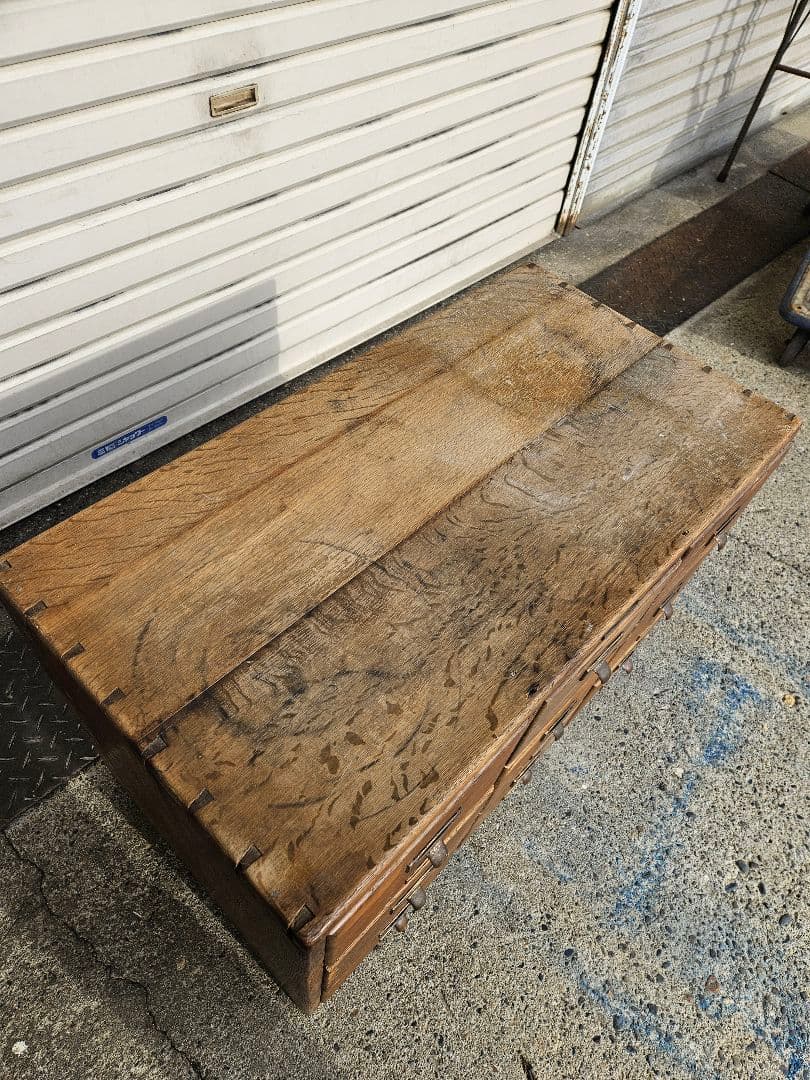 USA アンティーク 古いファイルキャビネット レターケース 木製 ドロワー