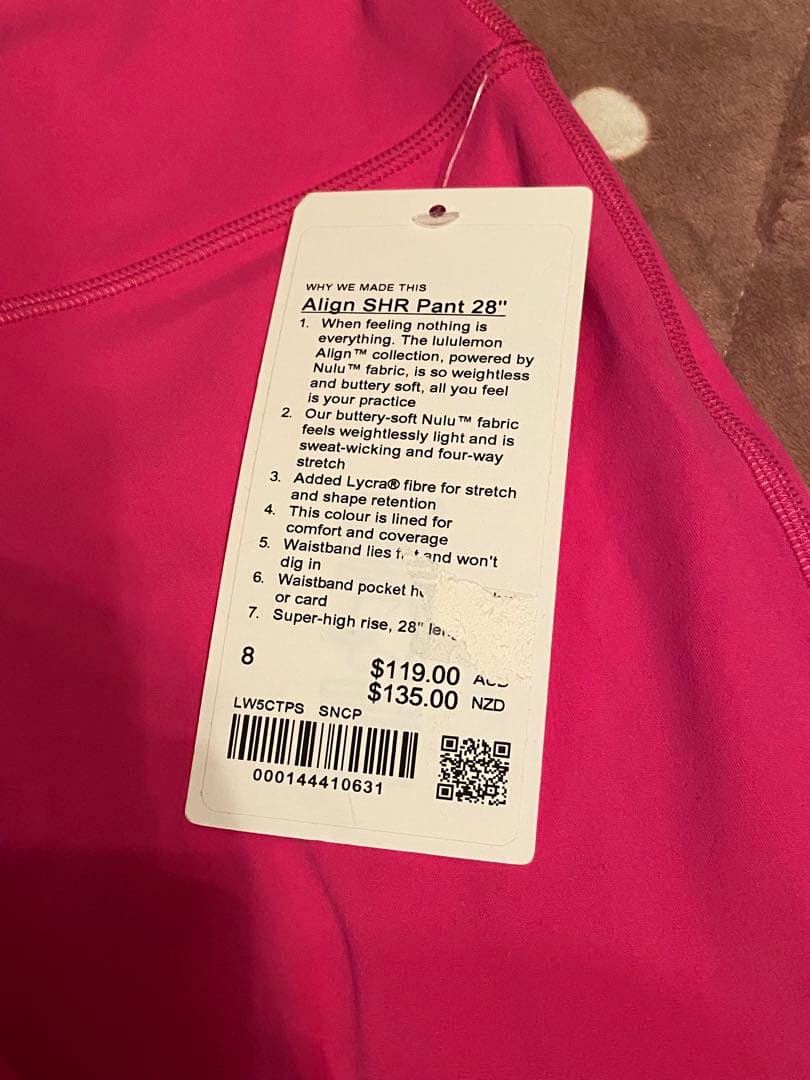 lululemon ルルレモン タイツ スパッツ サイズ8 ピンク