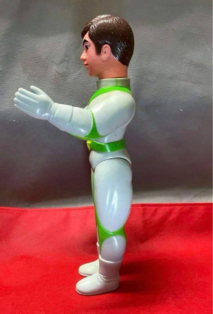 36cm！■ 【当時物】ブルマァク ミラーマン マスク欠品 面取れ ソフビ