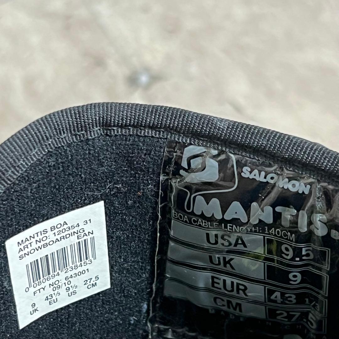 SALOMON MANTIS BOA 27.5cm スノーボードブーツ
