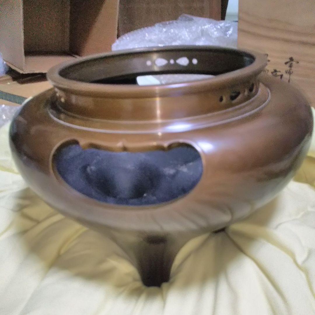 お値下げ☆新品 美品【茶道具 真形釜漆 茶道具 箱書きあり、木箱付き