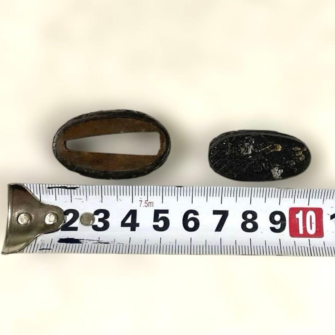 B-79 縁頭　金銀象嵌　武具　刀装具　日本　骨董品　時代物　美術品　工芸品