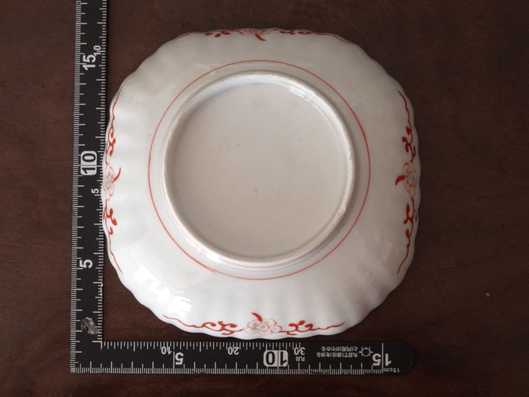 江戸後期　古伊万里　赤絵　金彩　菊　唐草文　向付　5客　膾皿　鉢　バラ売り可能