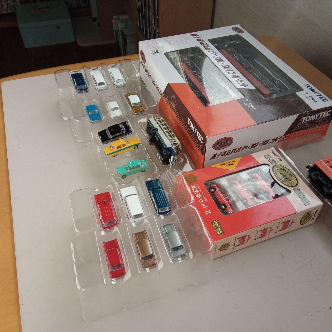 TOMYTEC Nゲージ 301・501 2両セットとミニカー19台 他多数