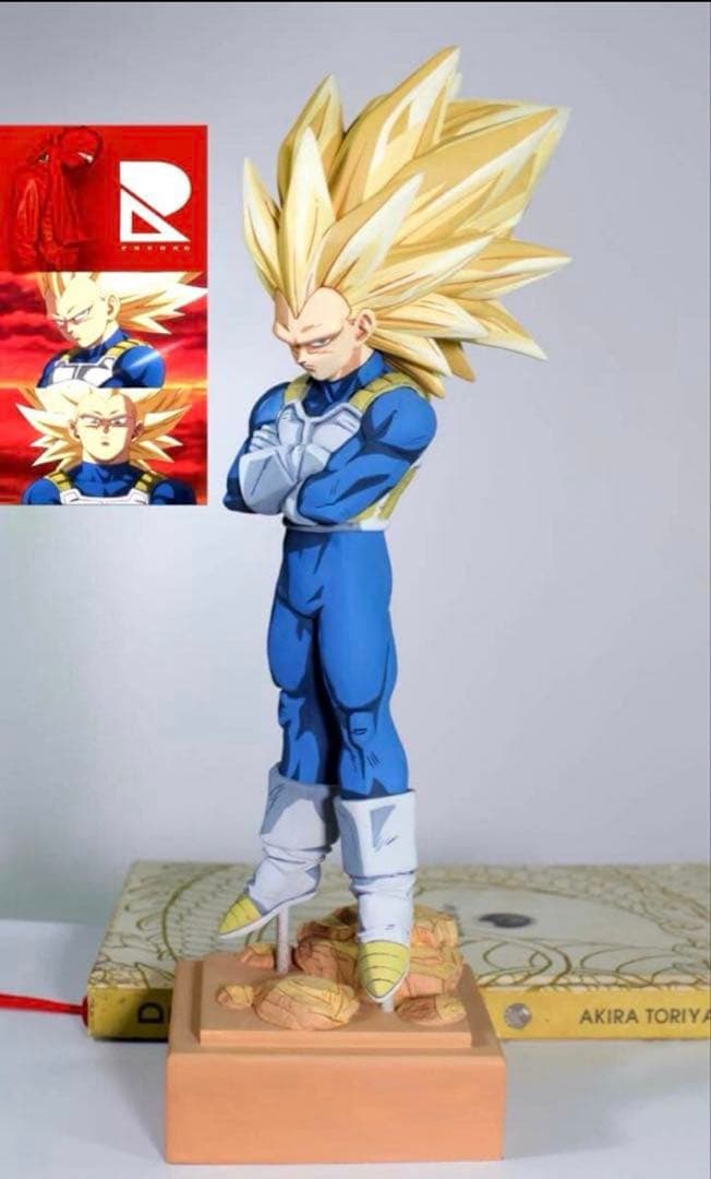 リペイント　ガレージキット　ドラゴンボール　超サイヤ人3ベジータ　二次元彩色
