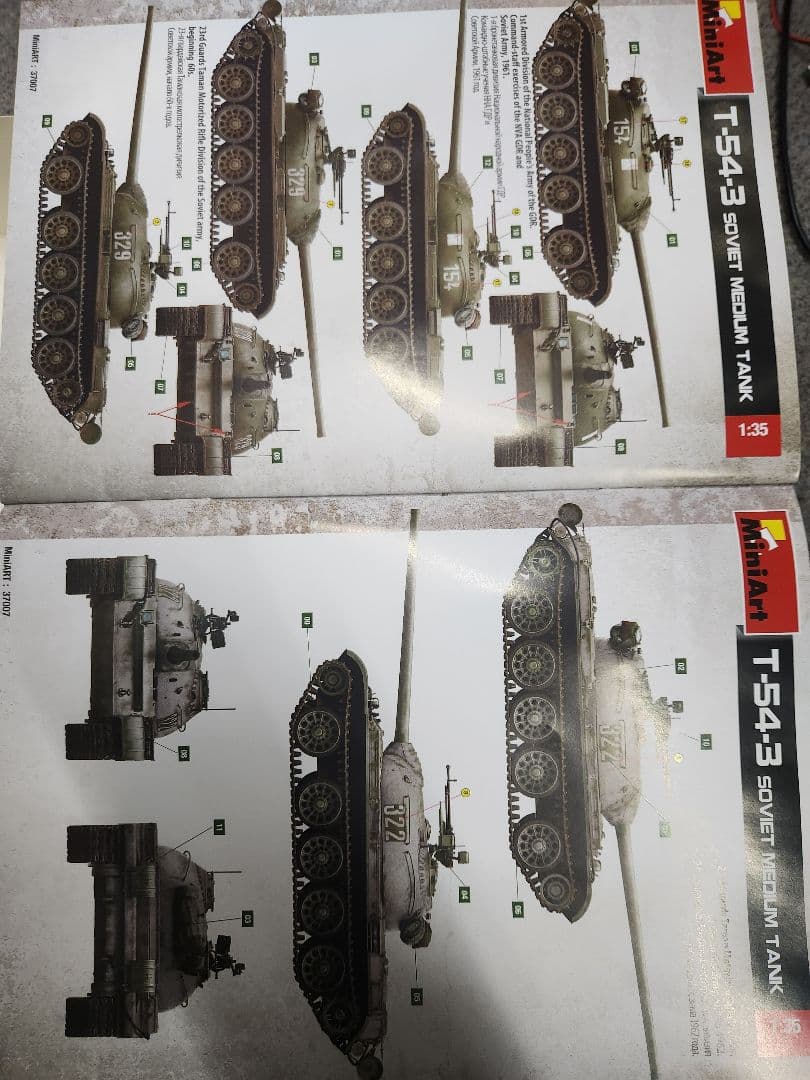 ミニアート1/35 T-54A & T-54-3戦車プラモデルセット