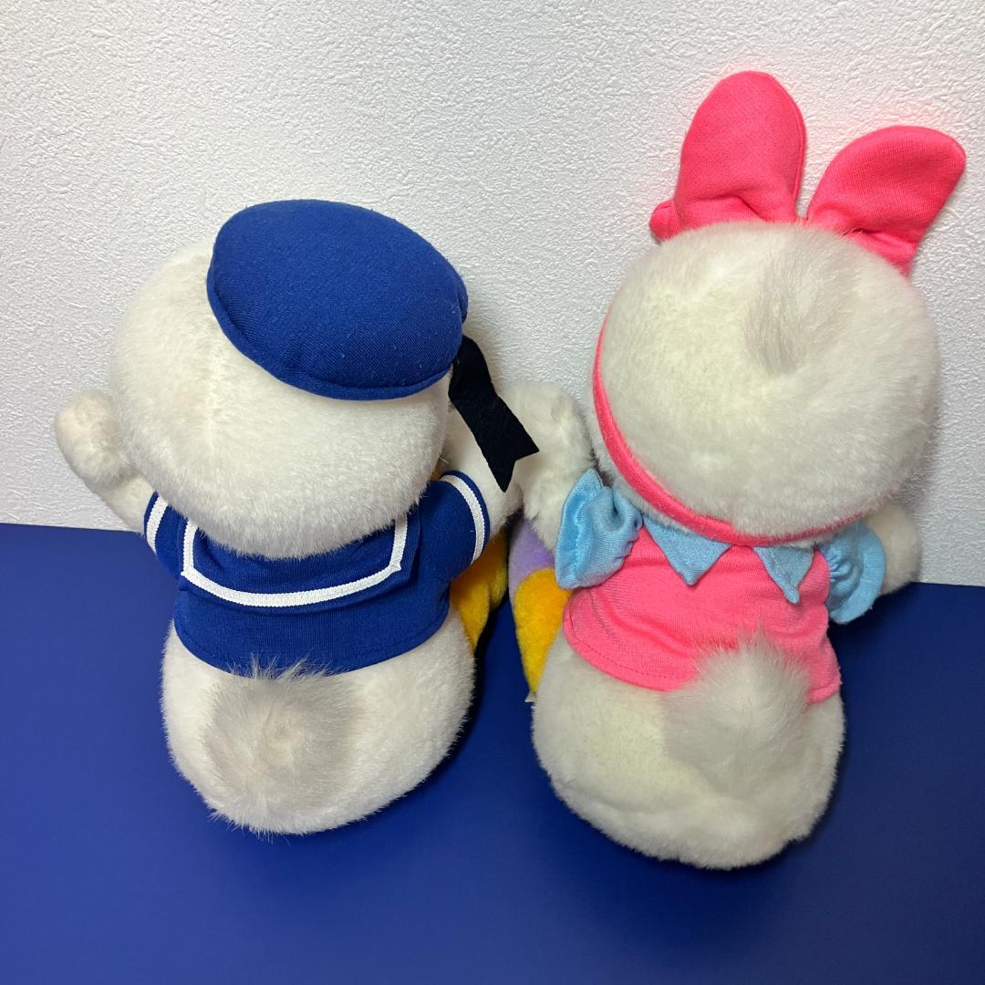 【当時物(約35年前)】東京ディズニーランド ドナルド＆デイジー ぬいぐるみペア
