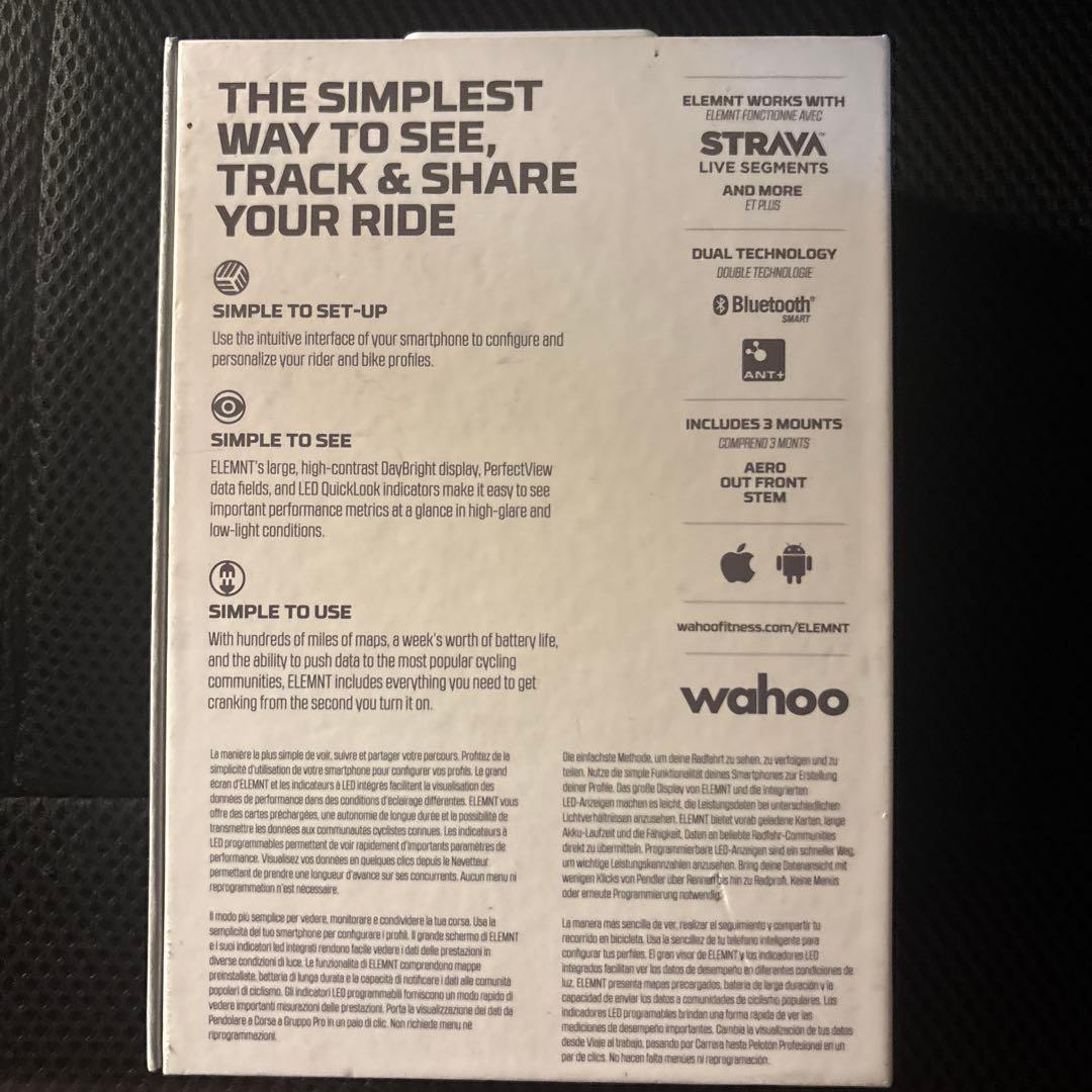 Wahoo ELEMNT GPS Bike Computer 本体