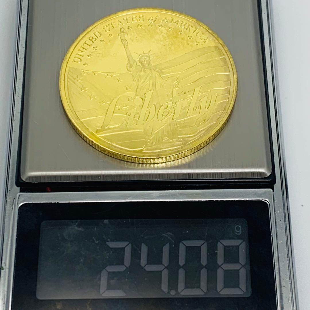 アメリカ コレクション メダル 自由の女神2枚セット　シルバー　コールド