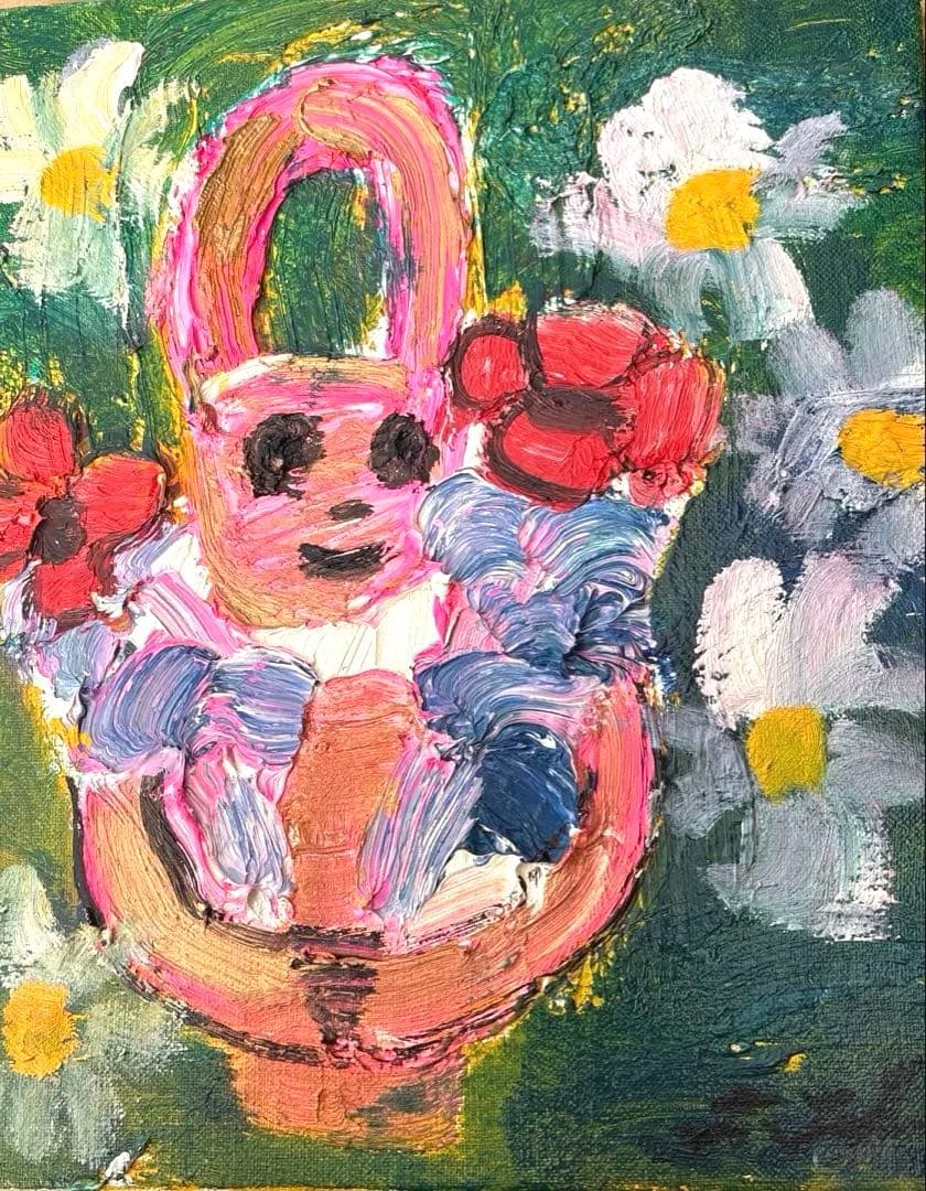 【原画】田中拓馬　Takuma Tanaka art 油彩　『花の日に』