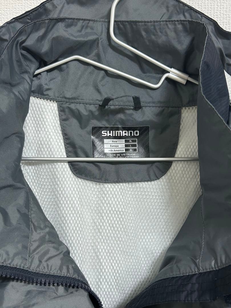 超美品　シマノ　ベーシックスーツ　釣り　耐水　防水　紺／黒　メンズXL