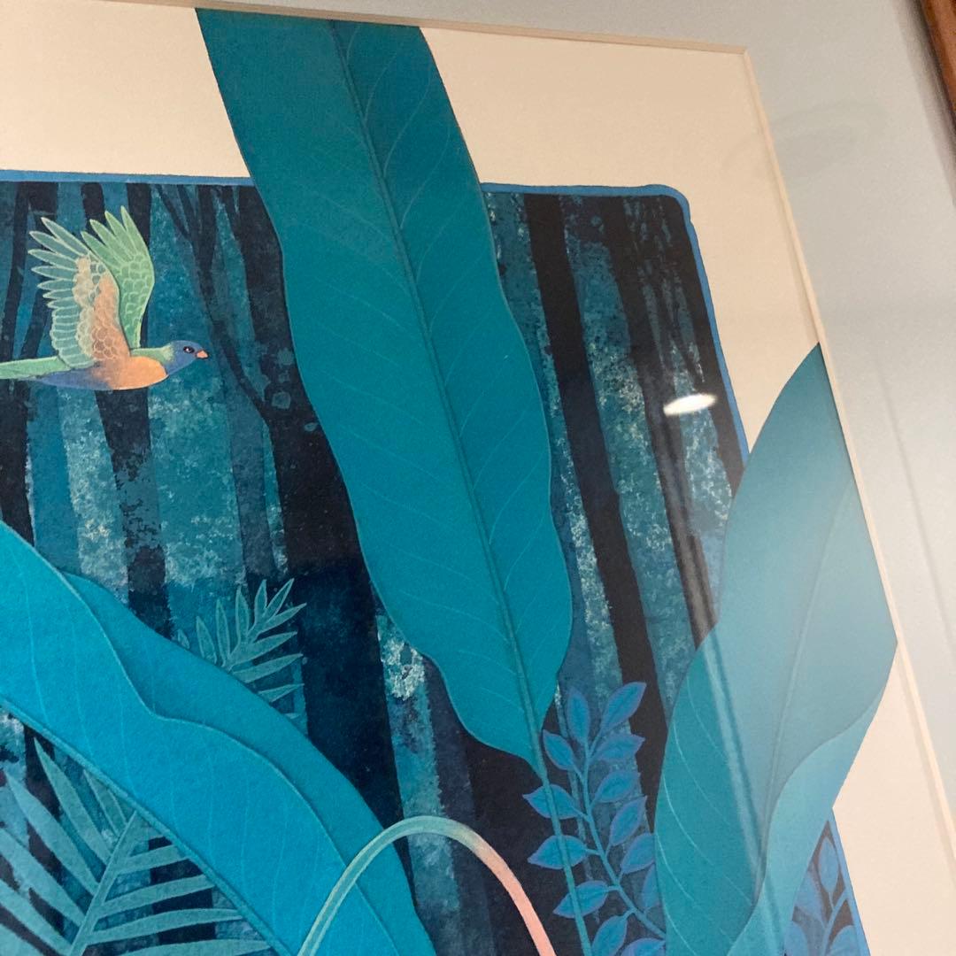 ジョアンフックJ. Allen Hood 鳥と植物の【額込】