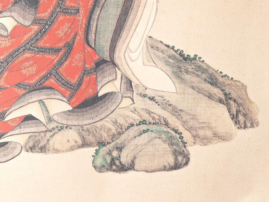 【骨董掛け軸】人物図 中国清時代丁観鵬　掛け軸　 AK1166B10-4