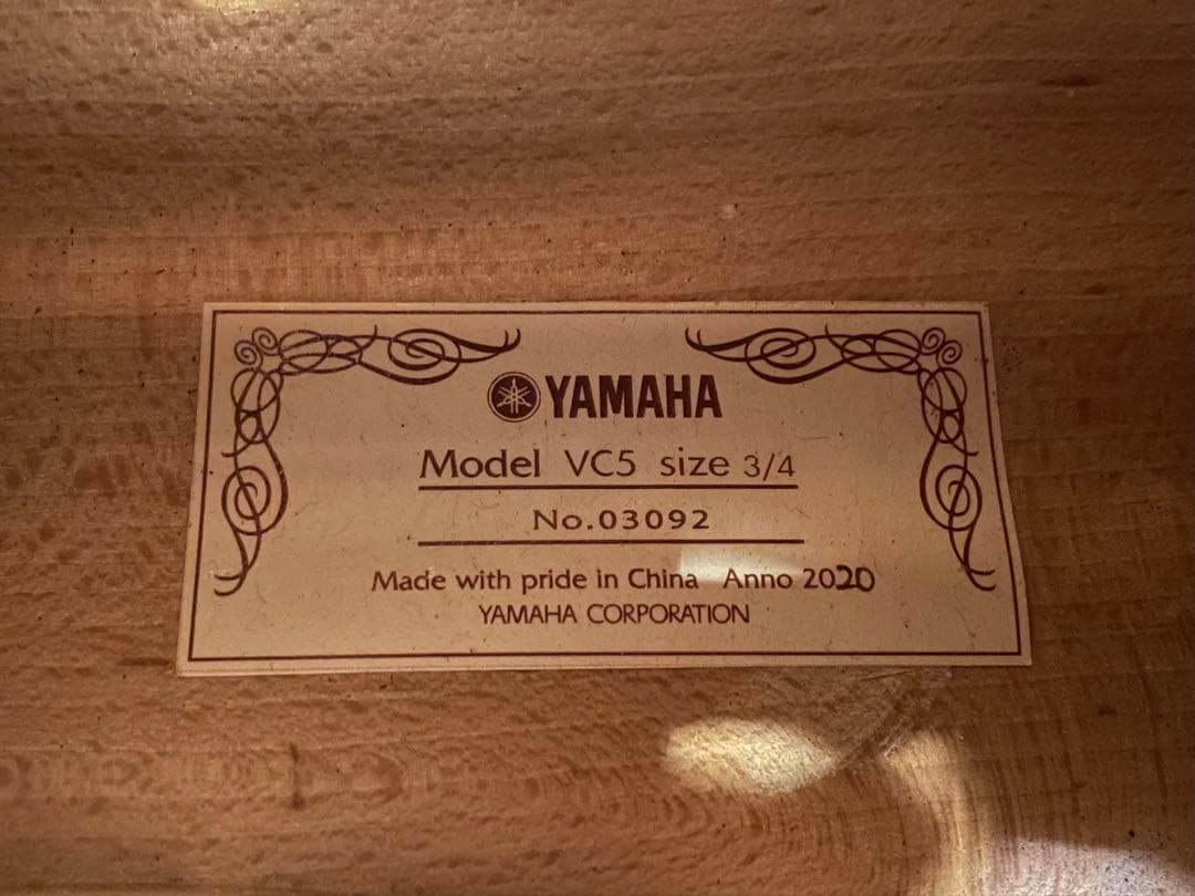 YAMAHA チェロ VC5 (3/4サイズ)