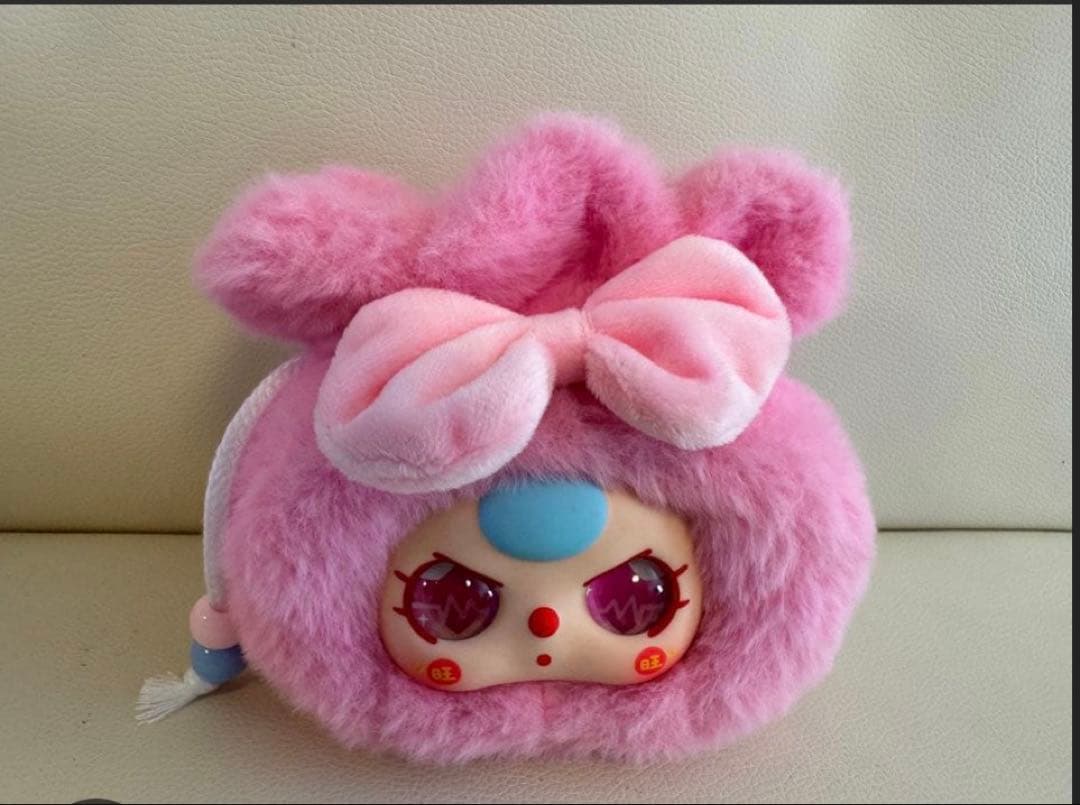 moekaベビスリーイニシャルH+ピンク巾着ぬいぐるみ2個セット