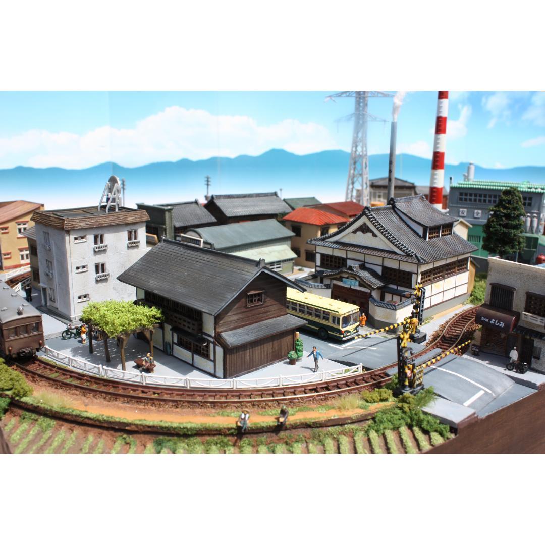Nゲージ ジオラマ 「煙突のある街」 ジオコレ ストラクチャー 鉄道模型