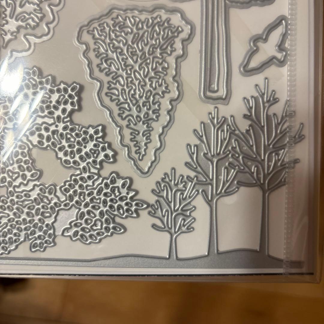 未使用⭐︎木が素敵なダイFrosted Forest Dies スタンピンアップ
