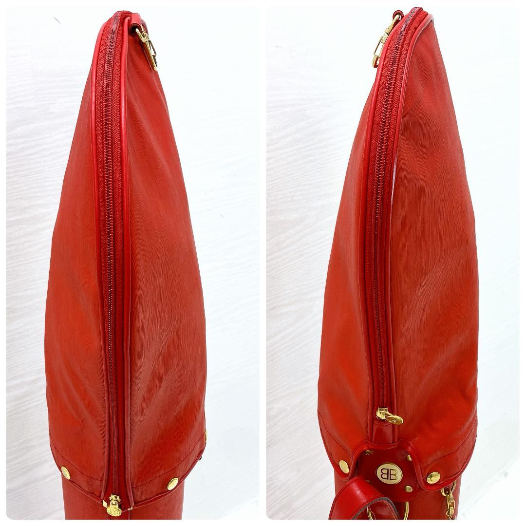 【希少‼】 BALENCIAGA レッド 本革 キャディバッグ ゴルフバッグ
