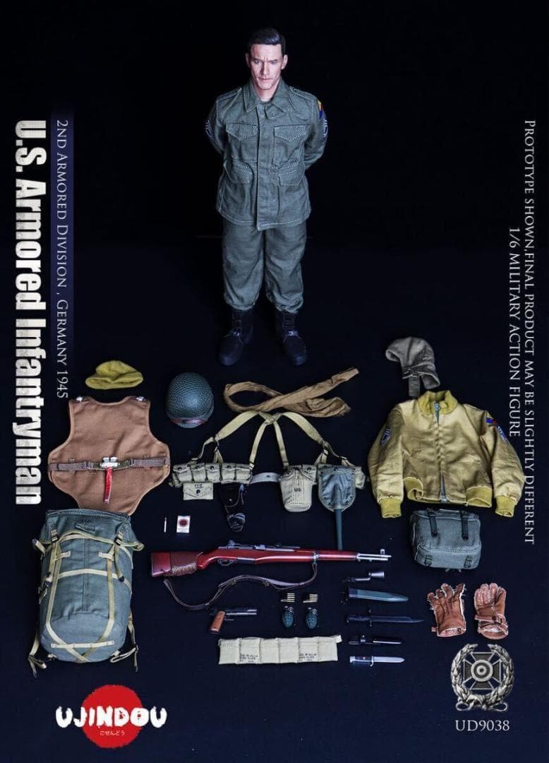UJINDOU 1/6 WW2 アメリカ陸軍 第2機甲師団歩兵 UD9038