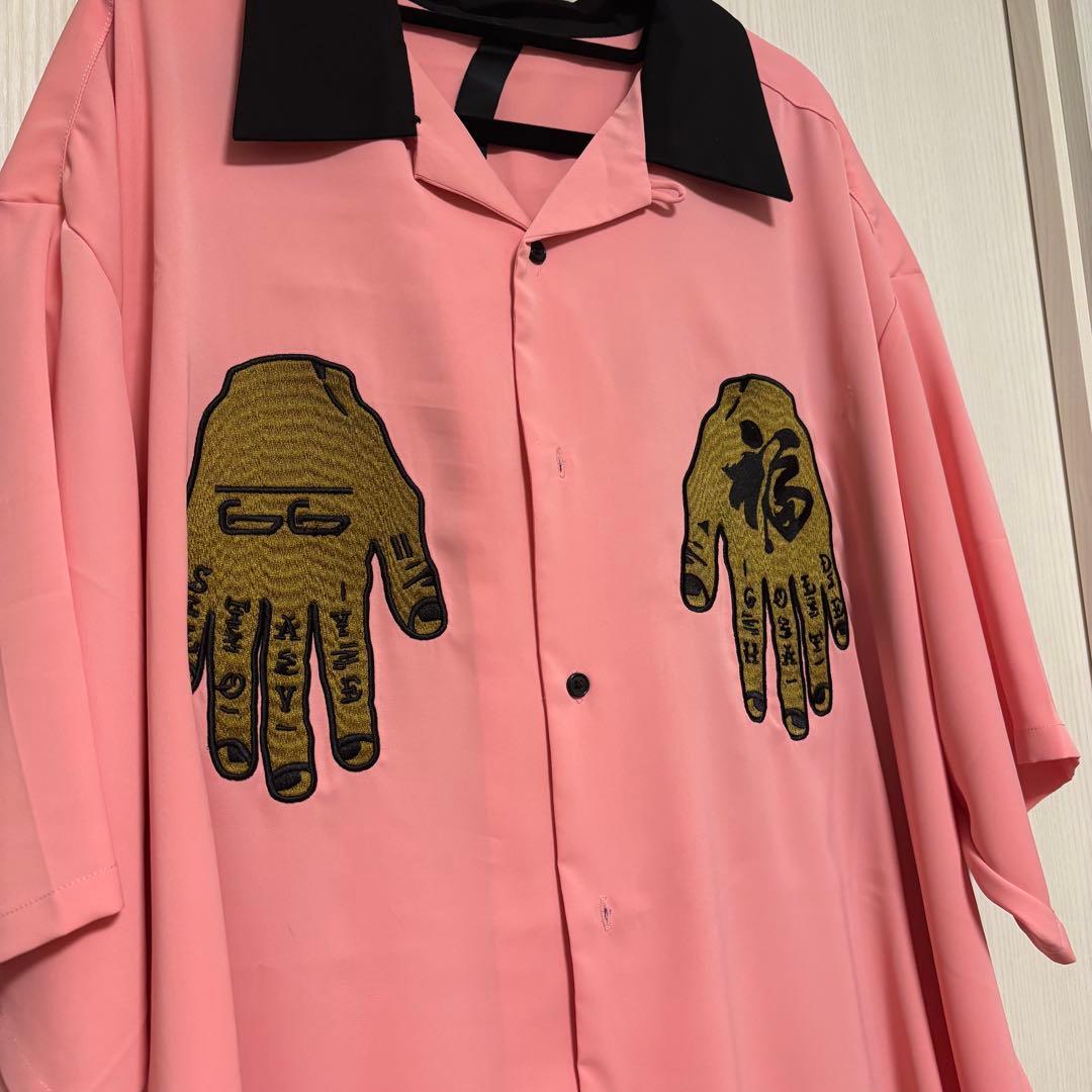 深夜未明　ボウルシャツ　ピンク