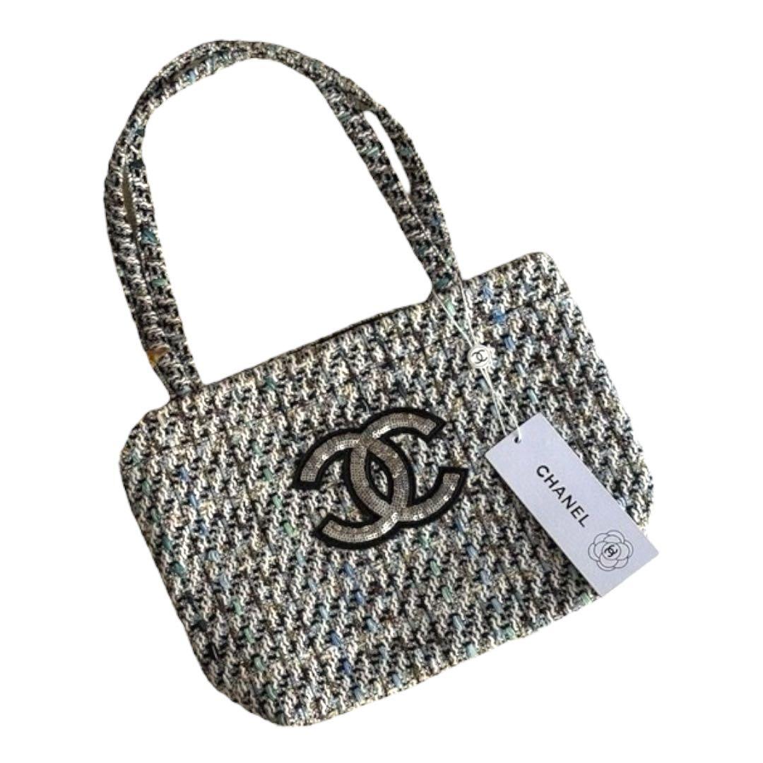 ゆ*ん様 【新品未使用】 CHANEL ツイード スパンコール ハンド トートバ