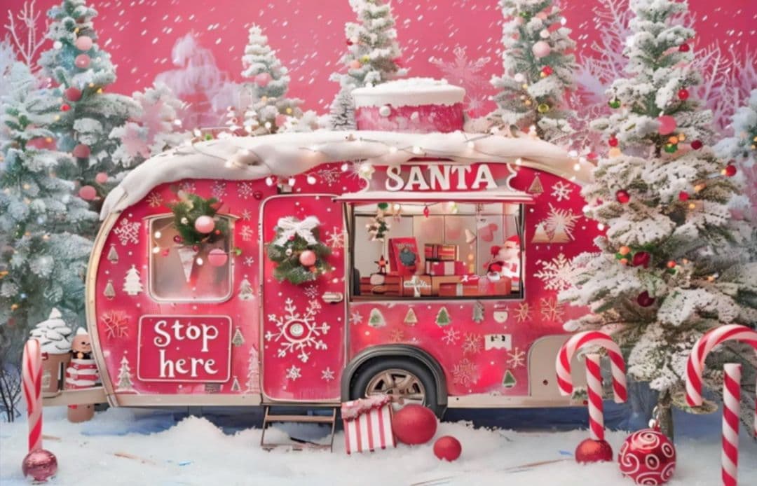 業務用トリミングチョーカー+背景布　クリスマスツリー　ペットサロン　雪　犬