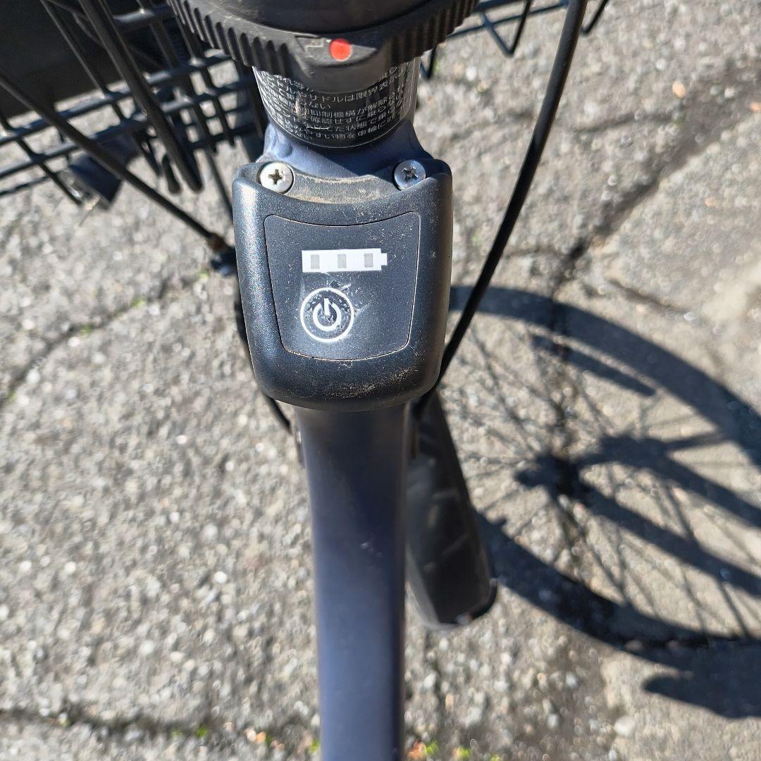 電動アシスト自転車 シティタイプ グレー 前バスケット付き