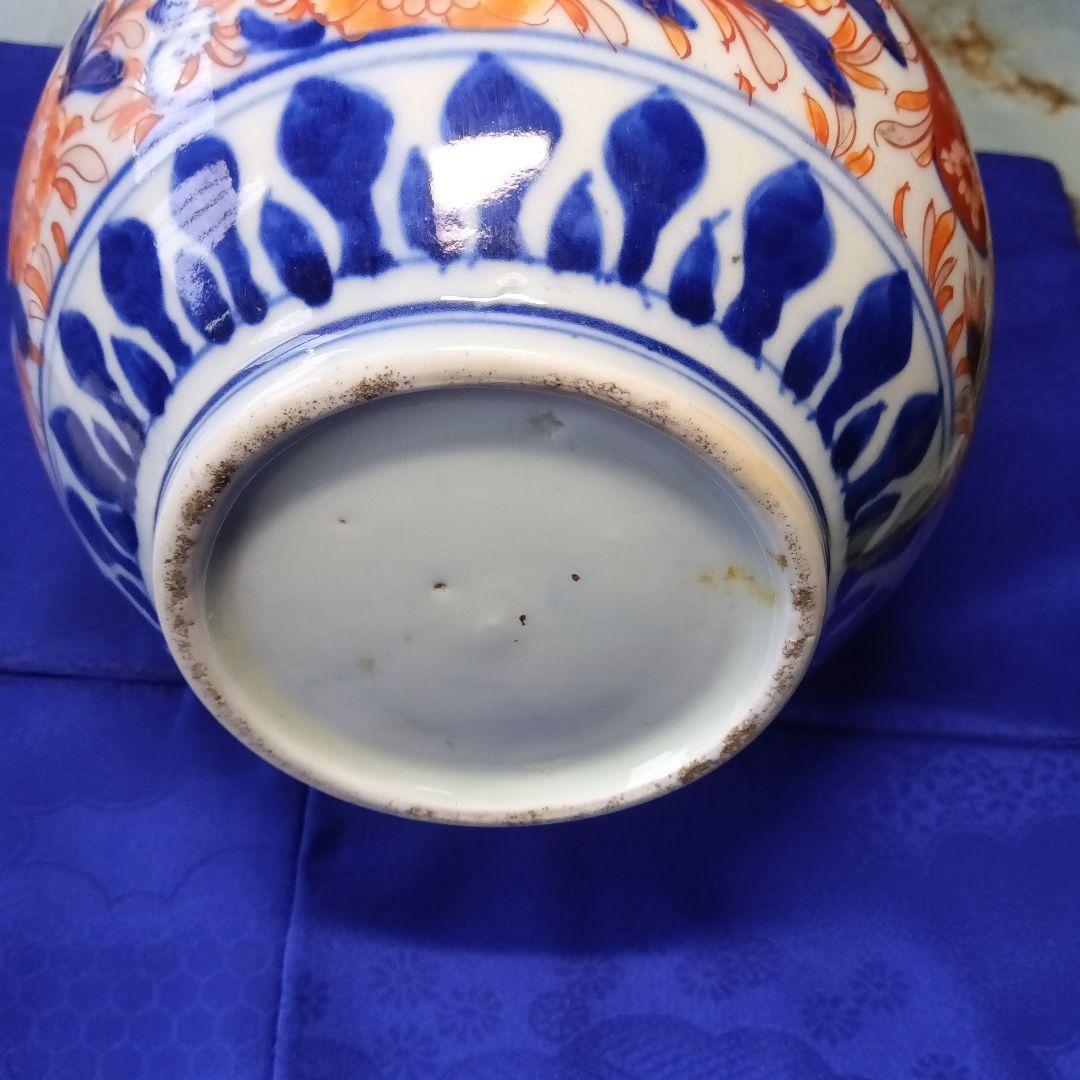 古伊万里献上手鶴首花入無傷