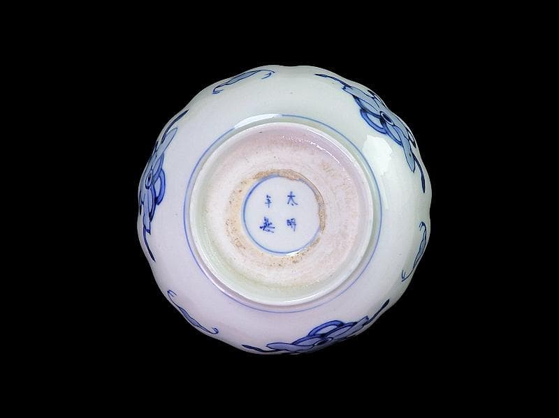 古伊万里　色絵　鳳凰に牡丹の図　膾皿　５客　C380AS-CZf