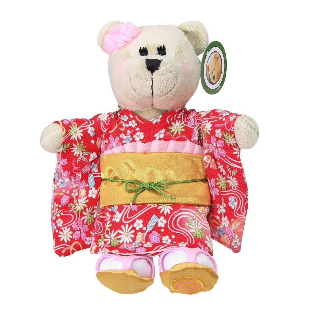 【美品】スタバ ベアリスタ ぬいぐるみ 着物 JAPAN