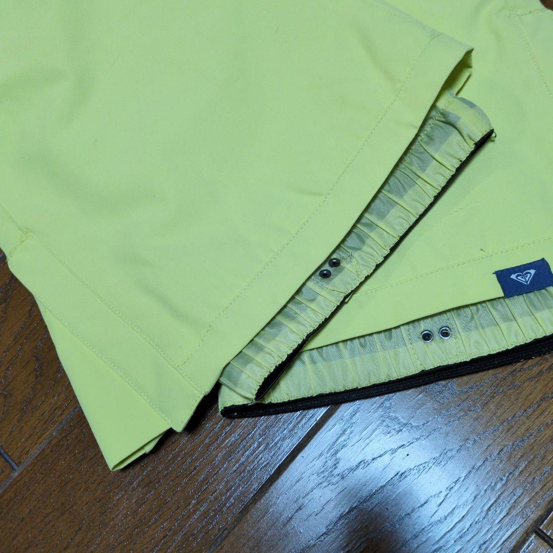 【美品】ROXY　スノボウェア　上下セット　総柄　ボタニカル　レモンイエロー　Ｓ
