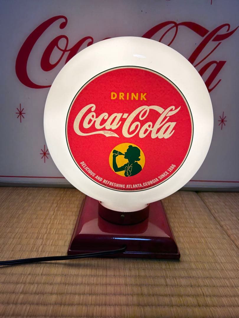 コカコーラ　コカ・コーラ　ライト　ランプ　ガソライト　スタンドランプ　スタンド