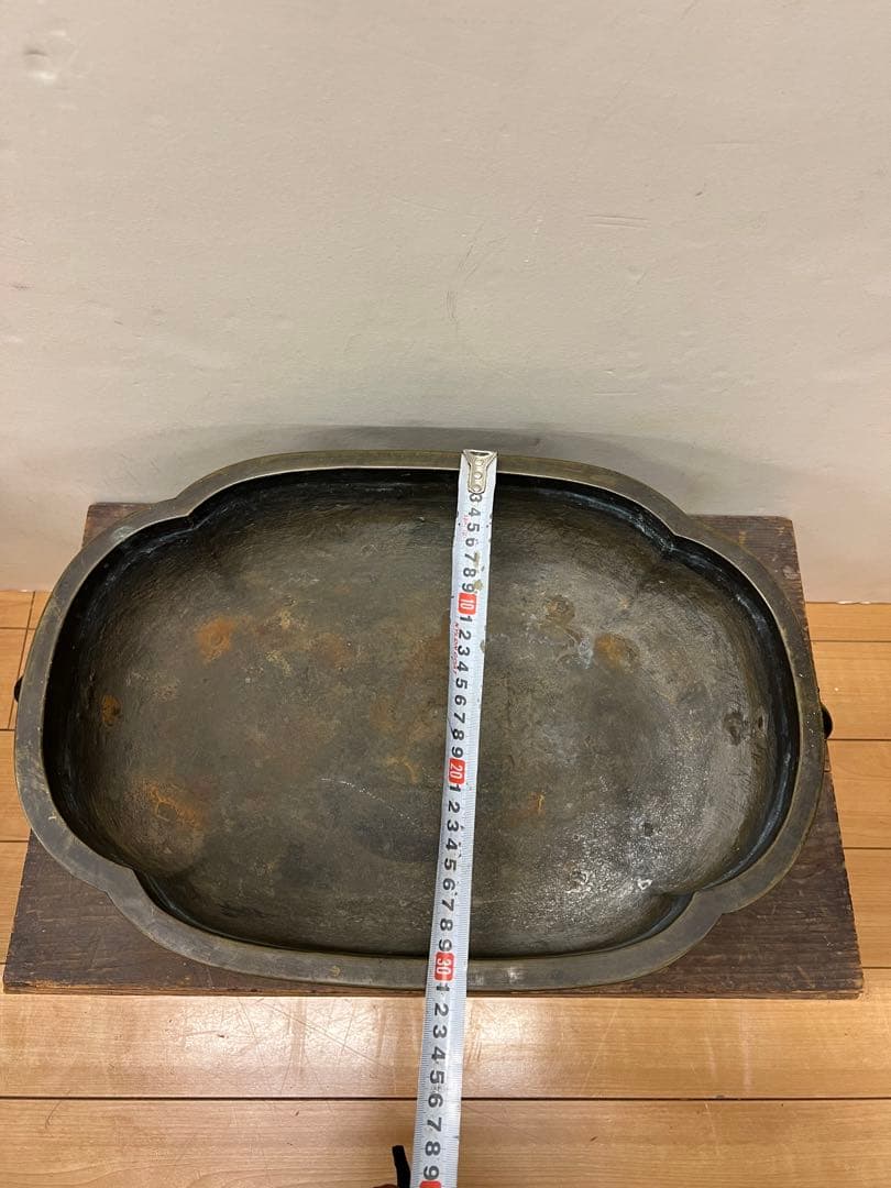 時代金工 古銅 水盤 特大 送料込み