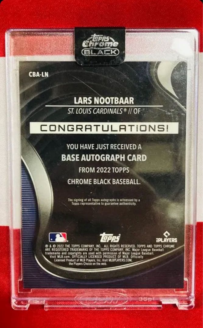 ヌートバー　直筆サイン　2022 topps Chrome BLACK ルーキー