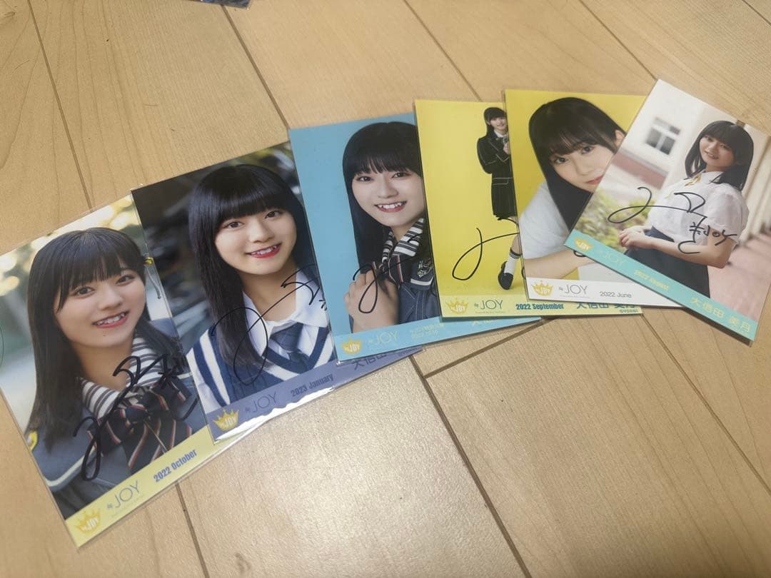 ≒JOY ニアジョイ　大信田美月　直筆ワイドチェキ　初期ビブスBIGサイズ等