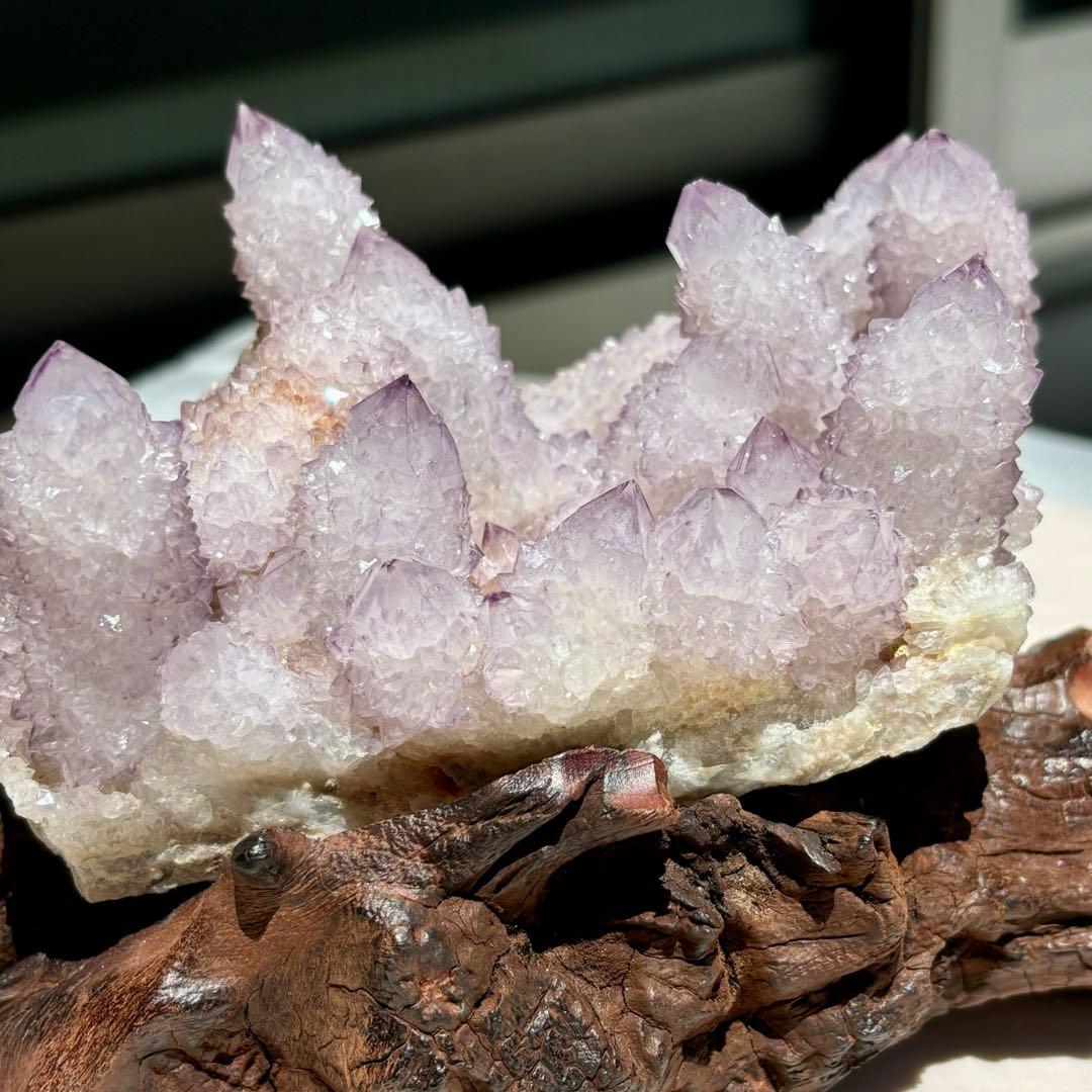 激レア　スピリットクォーツ　カクタスアメジスト原石  サボテン水晶　一点物